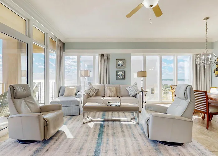 Gulf-front With Panoramic Views Balcony & Shared Pool Hot Tub Gym Gulf Shores